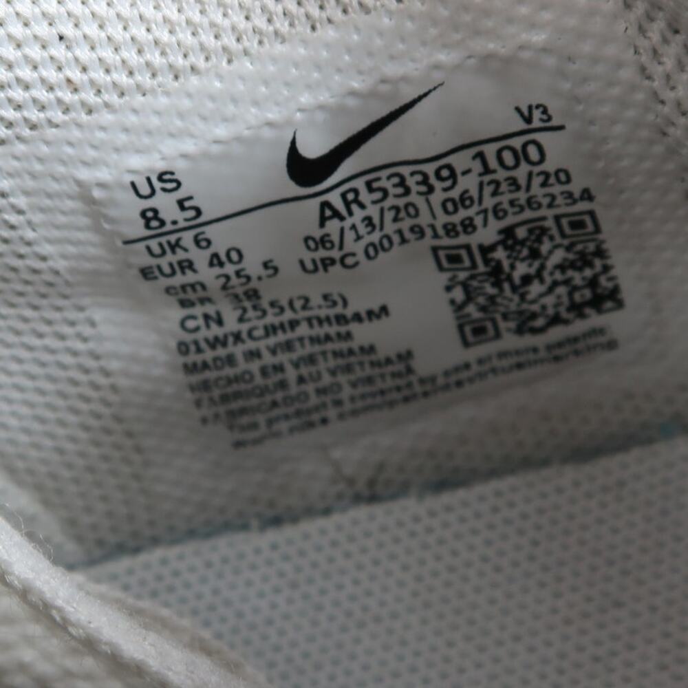 Nike Shoes Womens 8.5 Air Force 1 Sage Low Triple White Casual Sneaker Platform - Picture 7 of 15